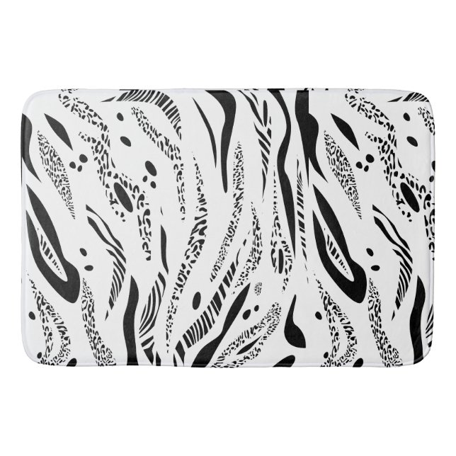 Zebra Stripes Pattern Bath Mat (Front)