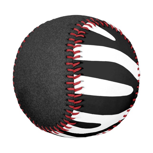 Zebra stripes pattern black & white + your ideas baseball (Angled)
