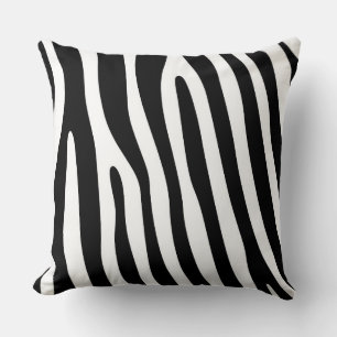 Zebra stripes pattern black & white + your ideas cushion