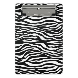 Zebra stripes pattern black & white + your ideas mini clipboard