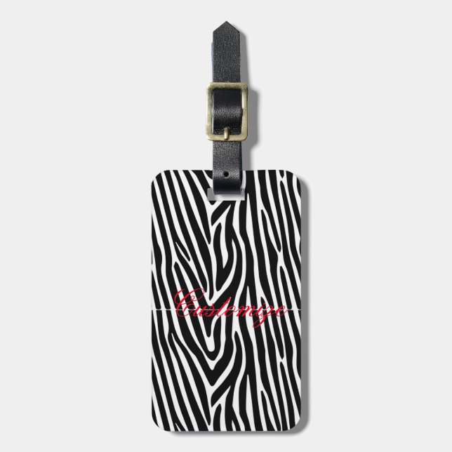 Zebra Stripes Pattern Thunder_Cove Luggage Tag (Front Vertical)