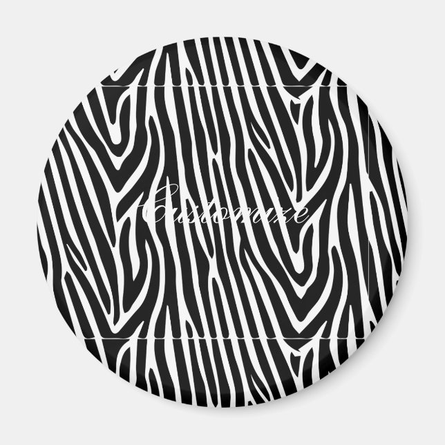 Zebra Stripes Pattern Thunder_Cove Magnet (Front)