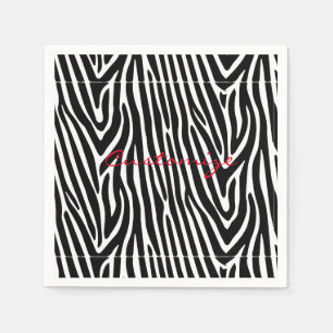 Zebra Stripes Pattern Thunder_Cove Napkin