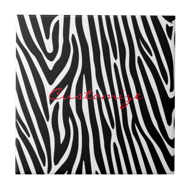 Zebra Stripes Pattern Thunder_Cove Tile (Front)