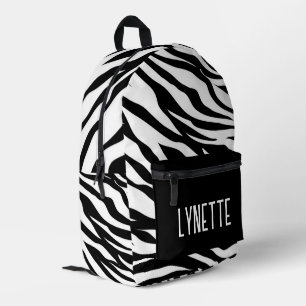 Zebra Stripes Personalised  Printed Backpack