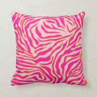 Zebra Stripes Pink Orange Wild Animal Print