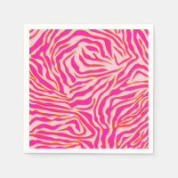 Zebra Stripes Pink Orange Wild Animal Print