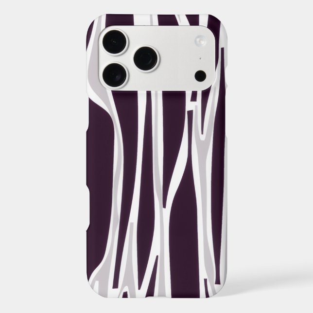 Zebra Stripes Purple White Pattern (Back)