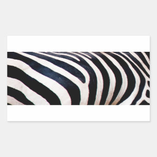 Zebra stripes rectangular sticker