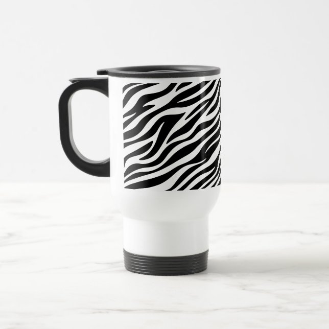 Zebra Stripes Seamless Pattern Animal Print-60492 Travel Mug (Left)