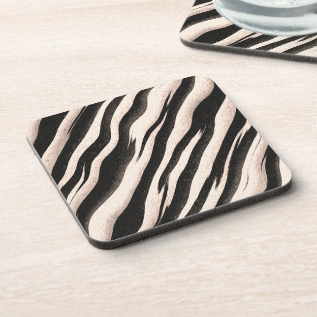 Zebra stripes seamless texture + your ideas coaster (Left Side)