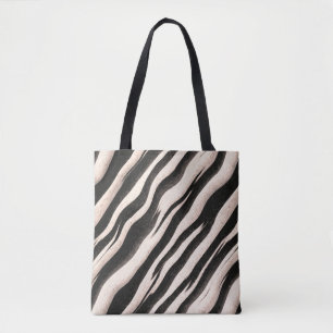 Zebra stripes seamless texture + your ideas tote bag