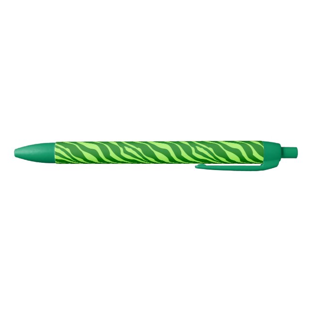 Zebra stripes - Shades of Lime Green Black Ink Pen (Bottom)