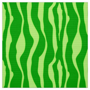 Zebra stripes - Shades of Lime Green Fabric