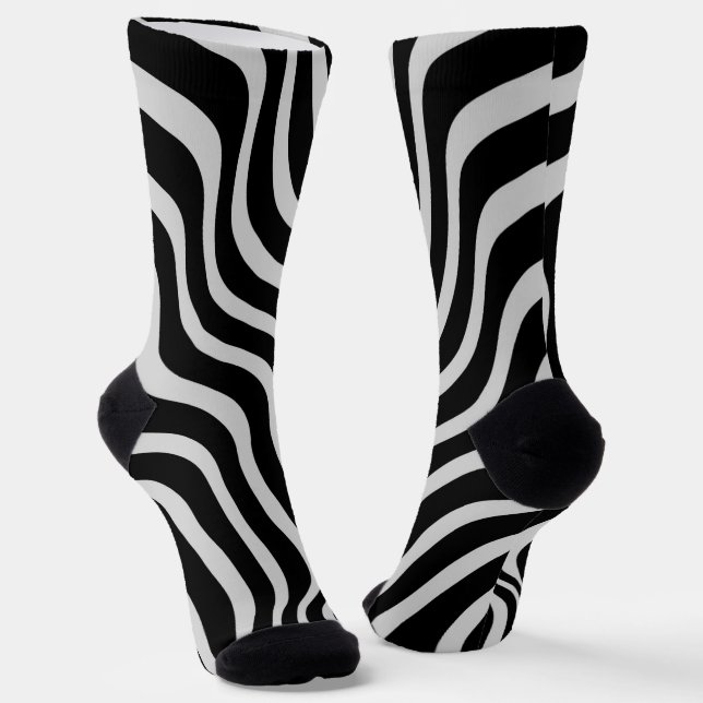 Zebra Stripes Socks - Zebra Socks (Angled)