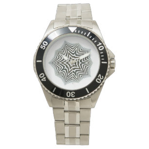 zebra style black and white watch