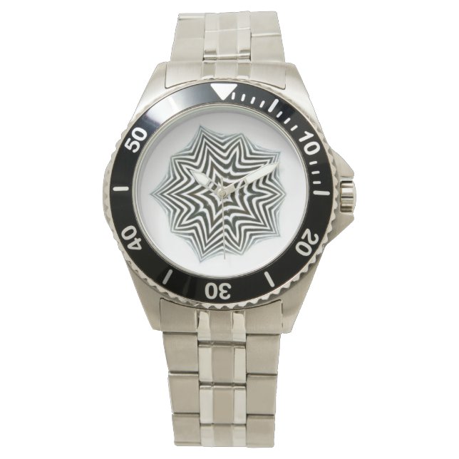 zebra style black and white watch (Front)
