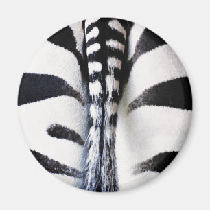 Zebra Tail Black & White Magnet