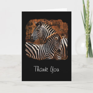 Zebra Thank You Card