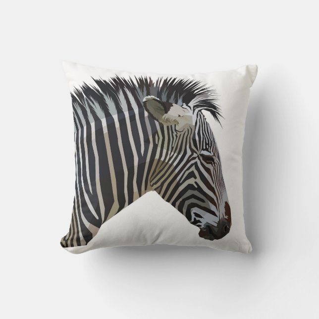ZEBRA THROW PILLOW (Front)