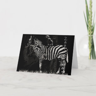 Zebra Tiger Greeting Card