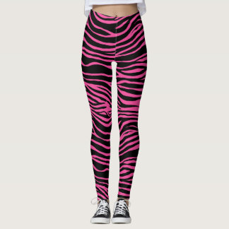 Zebra, Tiger Stripes Customisable Background Leggings