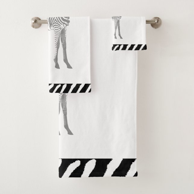Zebra towel set (Insitu)