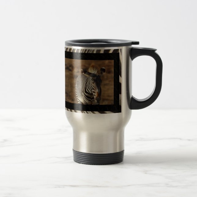 Zebra Travel Coffee Mug (Right)