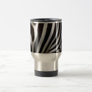 Zebra Travel mug  in stainless steel.
