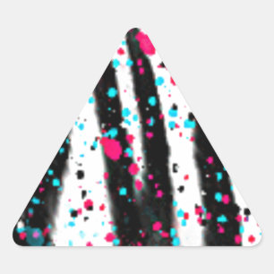 Zebra Triangle Sticker