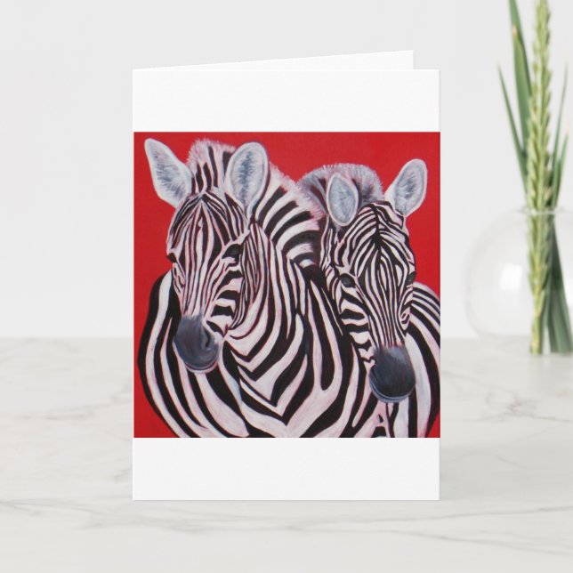 Zebra Twins Card (Front)