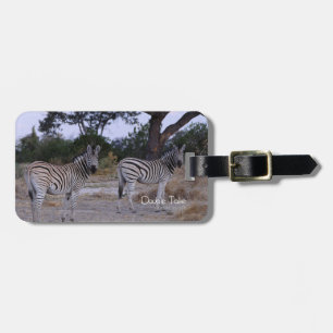 Zebra Twins Double Take Photo Luggage Tag