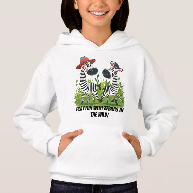 Zebra Twins in the Wild and Personalised Name (Front)