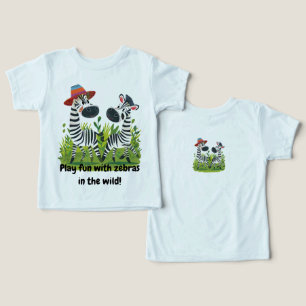 Zebra Twins in the Wild and Personalised Name
