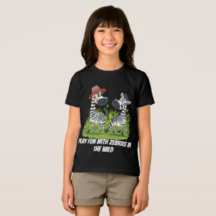 Zebra Twins in the Wild and Personalised Name Tri-Blend Shirt