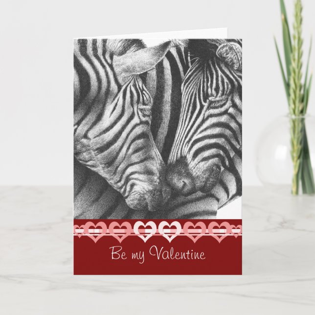 Zebra Valentine Card (Front)