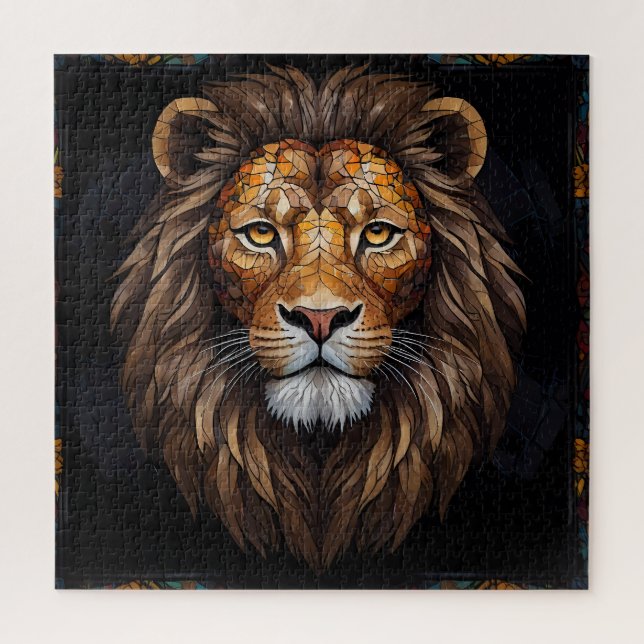 Zebra Vibrant Mosaic Jigsaw Puzzle (Vertical)