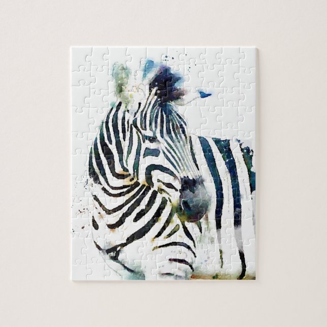 Zebra Watercolor Jigsaw Puzzle (Vertical)