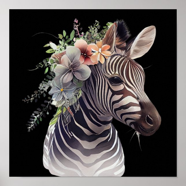 ZEBRA Watercolor Poster (Front)