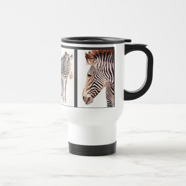 Zebra Watercolor Wildlife Art Mug (Right)
