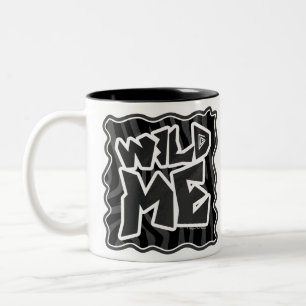 Zebra Wild me Black and Grey Two-Tone Coffee Mug