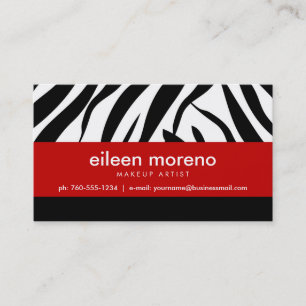 Zebra with Red Business Cards