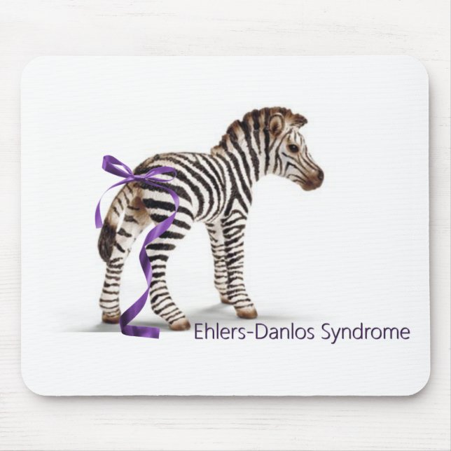 zebra with ribbon large.png mouse pad (Front)