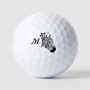 Zebra with Twisted Black Stripes Golf Balls