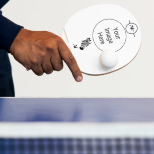 Zebra with Twisted Black Stripes Ping Pong Paddle