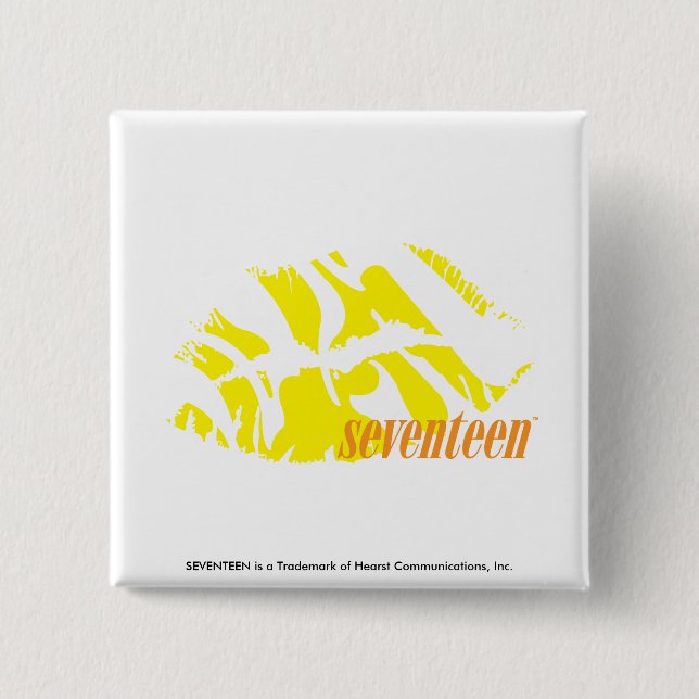 Zebra Yellow 15 Cm Square Badge (Front)