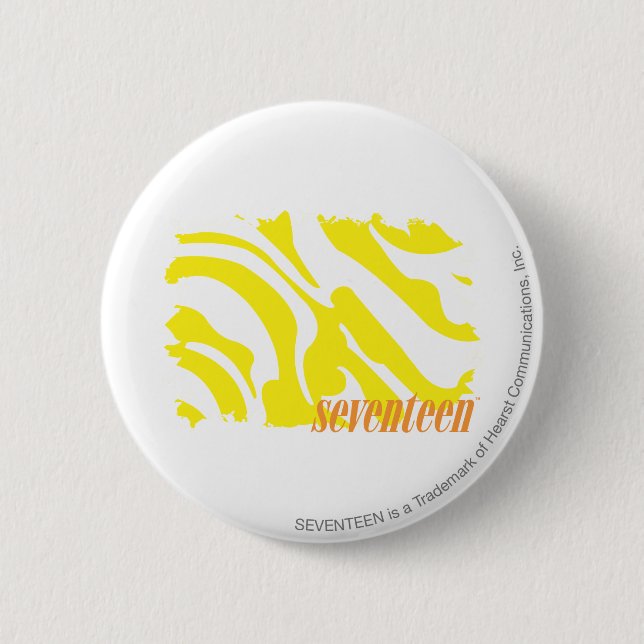 Zebra Yellow 2 6 Cm Round Badge (Front)