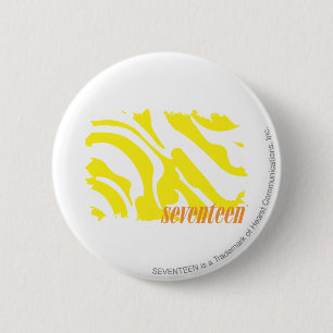 Zebra Yellow 2 6 Cm Round Badge