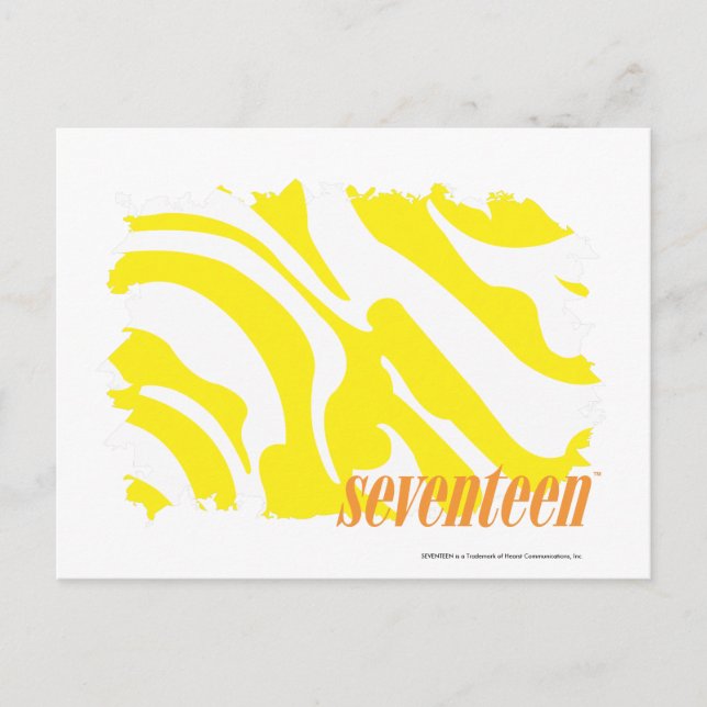 Zebra Yellow 2 Postcard (Front)