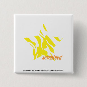 Zebra Yellow 3 15 Cm Square Badge